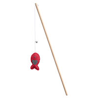 Produktbild von Hunter Katzenangel Fisch mit Catnip und Polyesterfüllung für Katzen in Rot - 50 cm
