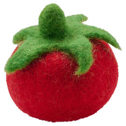 Hunter Katzenspielzeug Tomate-Miezerella aus Wolle in Rot und Grün – Bild 1 von 1