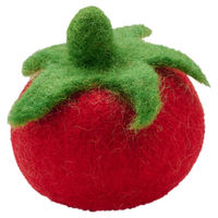 Produktbild von Hunter Katzenspielzeug Tomate-Miezerella aus Wolle in Rot und Grün