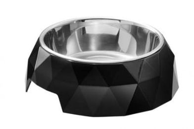 HUNTER KIMBERLEY Melamin Futternapf und Trinknapf für Hunde und Katzen mit Edelstahl Einsatz Schwarz 700 ml - 700 ml – Bild 1 von 8
