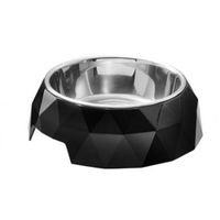 Produktbild von HUNTER KIMBERLEY Melamin Futternapf und Trinknapf für Hunde und Katzen mit Edelstahl Einsatz Schwarz 700 ml - 700 ml
