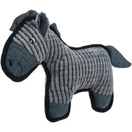 Hunter Kolding Hundespielzeug Pferd aus Plüsch in Grau 37 cm mit Squeaker - 37 cm – Bild 1 von 4