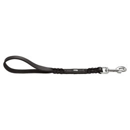 Hunter Kurzführer Solid Education aus Rindsleder für Hunde Schwarz 40cm – Bild 1 von 10