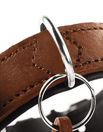 Hunter Larvik Hundehalsband aus Leder braun schwarz 60 cm – Bild 1 von 4