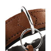 Produktbild von Hunter Larvik Hundehalsband aus Leder braun schwarz 60 cm
