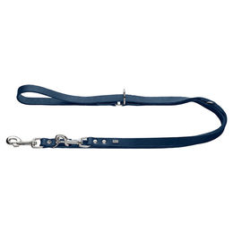 Hunter Leder Hundeführleine Grenada Dunkelblau verstellbar 16/200 cm – Bild 1 von 3