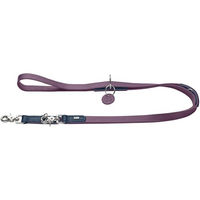 Produktbild von Hunter Leder Hundeführleine Lemvig verstellbar lila dunkelblau 20/200 cm - 200 cm