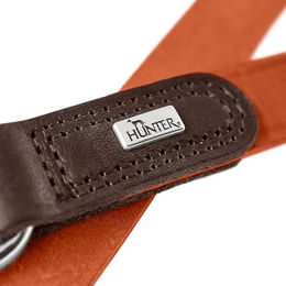 HUNTER Leder Hundeführleine Lemvig verstellbar orange dunkelbraun 20/200 cm - 200 cm – Bild 1 von 4