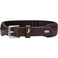 Produktbild von Hunter Leder Hundehalsband Solid Education Dunkelbraun Schwarz Größe S