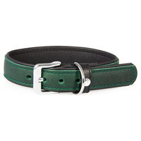 Produktbild von Hunter Lederhundehalsband Vancouver in Grün/Schwarz 45 cm