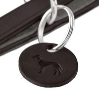 Produktbild von Hunter Lemvig Verstellbare Hundeführleine aus Leder Schwarz/Steingrau 20/200 cm - 200 cm