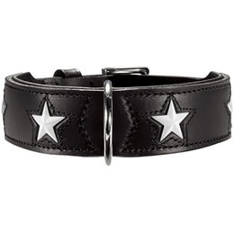 Hunter Magic Star Hundehalsband aus Leder Schwarz Größe M – Bild 1 von 6