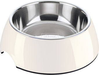 Produktbild von Hunter Melamin-Futternapf Weiß mit Edelstahl-Inlet 160 ml - 160 ml