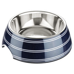 Hunter Melamin-Napf Silda Futternapf aus Kunststoff und Edelstahl blau/weiß 14 cm - 160 ml – Bild 1 von 1