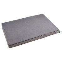 Produktbild von Hunter Orthopädische Hundematte Tirano mit Memory Foam und Plüschbesatz grau Größe L