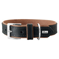 Produktbild von Hunter Porto Hundehalsband aus Leder Schwarz/Braun Größe XS