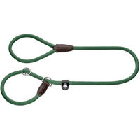 Produktbild von Hunter Retriever Freestyle Hundeleine aus Tau in Dunkelgrün 8 mm x 170 cm mit integrierter Halsung und Ledertipps - 170 cm