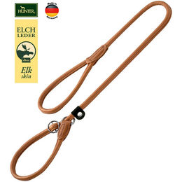 Produktbild von Hunter Retrieverleine Round & Soft aus Elchleder Braun 120 cm