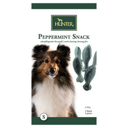Produktbild von Hunter Reward Peppermint Zahnpflege-Snack für Hunde ohne Farb- und Aromastoffe 90 g - 90 g