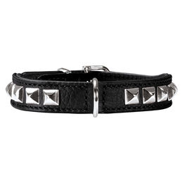 Hunter Rocky Petit Hundehalsband aus Leder für kleine Hunde Schwarz XS – Bild 1 von 6