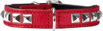Hunter Rocky Petit Hundehalsband aus Leder in Rot/Schwarz Größe XS 30 cm – Bild 1 von 2