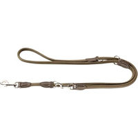 Produktbild von Hunter Round and Soft Hunting Verstellbare Leder Führleine für Hunde Oliv 200 cm - 2 m