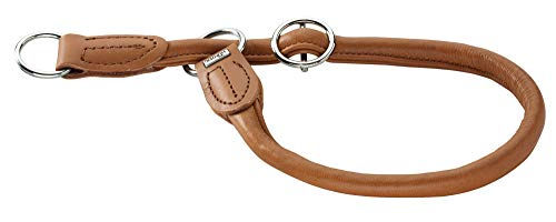 Hunter Round & Soft Elchleder Dressurhalsband für Hunde Braun Größe M-L – Bild 1 von 5