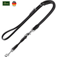 Produktbild von Hunter Round & Soft Verstellbare Hundeführleine aus Leder Braun 10/200 cm - 2 m