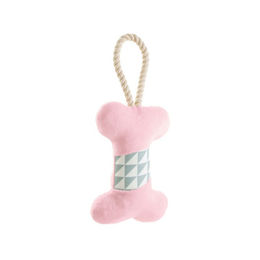 Hunter Salima Hundespielzeug Knochen für Welpen Rosa mit Squeaker aus Plüsch - 18 cm – Bild 1 von 4