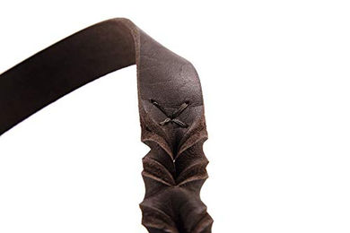 Hunter Sansibar Solid Verstellbare Führleine für Hunde aus Leder Braun L-XL - 2 m – Bild 1 von 4