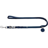 Produktbild von Hunter Schleppleine Solid Education Leder dunkelblau 18/200 - 200 cm
