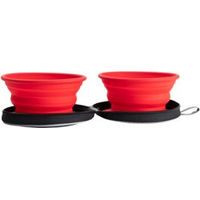 Produktbild von HUNTER Silikon Reisenapf mit Tasche List Rot 750 ml - 2 x 750 ml