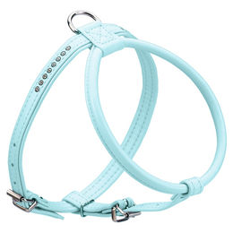 Produktbild von Hunter Smart Geschirr Modern Art Round & Soft Petit Luxus aus Kunstleder hellblau 45 cm