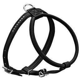 Produktbild von Hunter Smart Geschirr Modern Art Round & Soft Petit Luxus aus Kunstleder Schwarz 40 cm