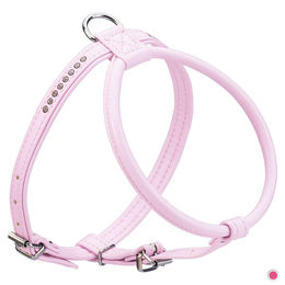 Produktbild von Hunter Smart Geschirr Modern Art Round & Soft Petit Luxus für kleine Hunde in Rosa aus Kunstleder 40 cm