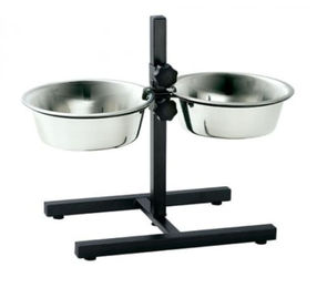 Hunter Smart Hundebar Basic Erhöhter Napf aus Edelstahl Silber 2 x 2,7 l - 2 x 2,7 l – Bild 1 von 3