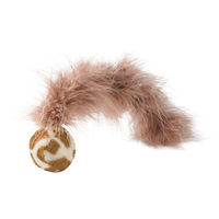 Produktbild von Hunter Smart Katzenspielzeug Ball mit Federschwanz aus Polyester