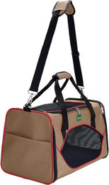 Hunter Smart Tragetasche Kansas für Hunde und Katzen kleine Rassen beige/rot 50 x 30 x 30 cm – Bild 1 von 10