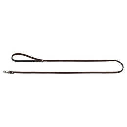 Hunter Softie Führleine für Hunde aus Kunstleder braun schwarz 15 mm 110 cm - 1 Stk. – Bild 1 von 2