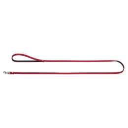 Hunter Softie Führleine für Hunde aus Kunstleder rot schwarz 15 mm 110 cm – Bild 1 von 2