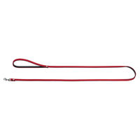 Produktbild von Hunter Softie Führleine für Hunde aus Kunstleder rot schwarz 15 mm 110 cm