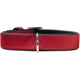 Hunter Softie Hundehalsband aus Kunstleder rot/schwarz Größe L 65 cm – Bild 1 von 2
