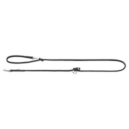 Hunter SOHO Round MINI Verstellbare Hundeführleine aus Rindsleder für Welpen und kleine Hunde Schwarz 8/200 cm – Bild 1 von 2