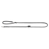 Produktbild von Hunter SOHO Round MINI Verstellbare Hundeführleine aus Rindsleder für Welpen und kleine Hunde Schwarz 8/200 cm