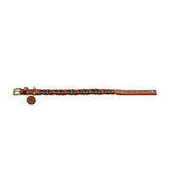 Produktbild von Hunter Solid Education Duo Erziehungshalsband aus Leder Braun Grün Größe 45 cm