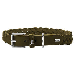 Hunter Solid Education Special Erziehungshalsband für Hunde aus Leder in Oliv, Größe S – Bild 1 von 6