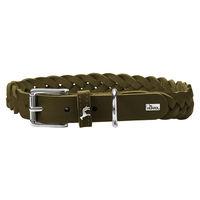 Produktbild von Hunter Solid Education Special Erziehungshalsband für Hunde aus Leder in Oliv, Größe S
