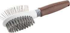 Hunter Spa Kombibürste für Hunde zum Bürsten und Pflegen in Braun/Grau mit Edelstahlborsten - 1 Stk. – Bild 1 von 8