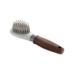 Hunter Spa Pflegebürste für Hunde und Katzen aus Edelstahl in Braun/Grau Klein - 1 Stk. – Bild 1 von 2
