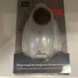 Hunter SPA Pflegestriegel mit integrierter Shampoofunktion für Langhaertiere aus Kunststoff 12 x 8 cm – Bild 1 von 7
